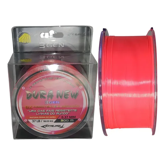 Linha Duranew 0,37mm 300m Soft 8x Pesqueiro Baixa Memória Cor Rosa
