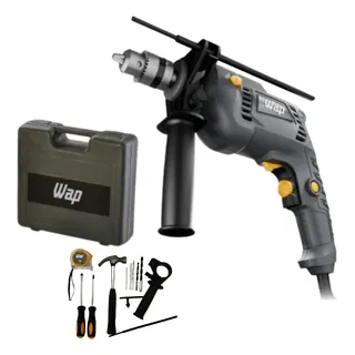 Parafusadeira E Furadeira De Impacto Wap Wf 700k10 Mandril 3/8'' 700w Cinza, Preto E Amarela Parafusadeira E Furadeira De Impacto Wap Wf 700k10 Mandril 3/8'' 700w Cinza, Preto E Amarela