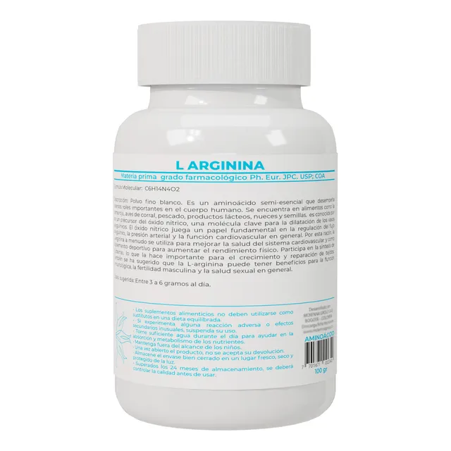 L Arginina Base 100gr - g a $219