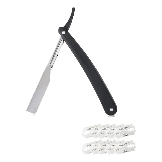 Maquinilla Barbero Esteticista Acero Inoxidable +10 Hojas