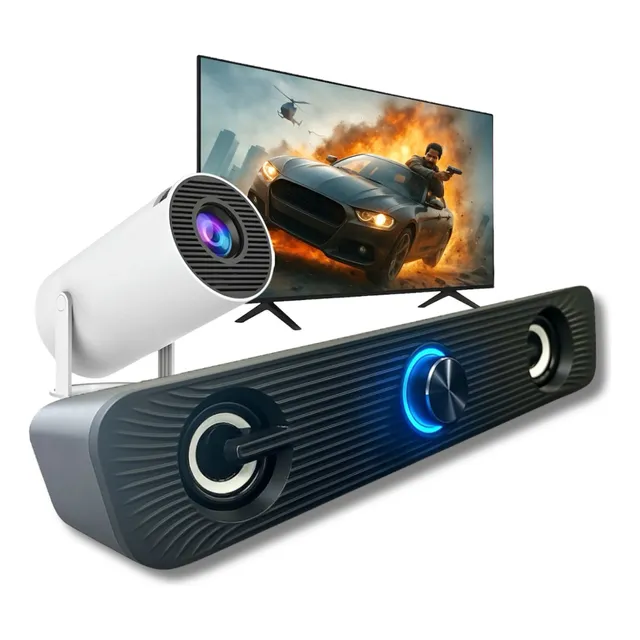 Caixa De Som Soundbar Home Theater P/ Notebook Pc Projetor