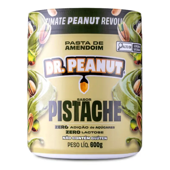 Dr Peanut Novos Sabores Com Whey Gourmet 600g Nutritiva Sabor Pistache