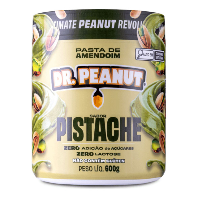 Dr Peanut Novos Sabores Com Whey Gourmet 600g Nutritiva Sabor Pistache
