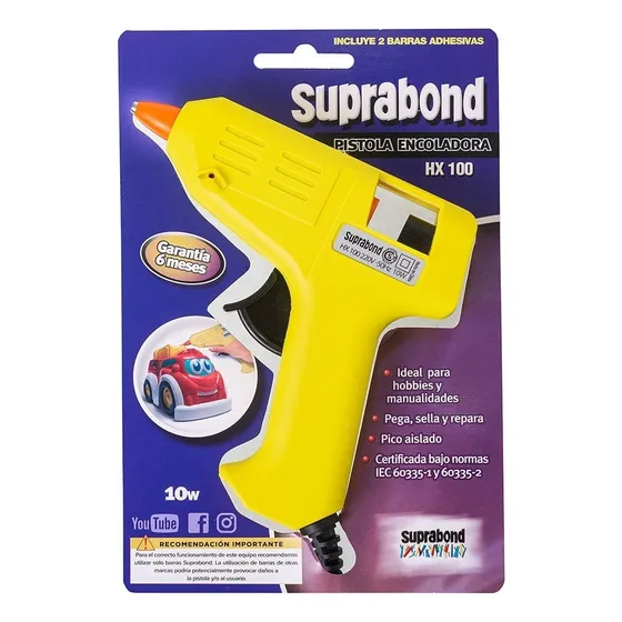 Pistola Encoladora Hot Melt Hx-100 Suprabond. P/barrita Fina