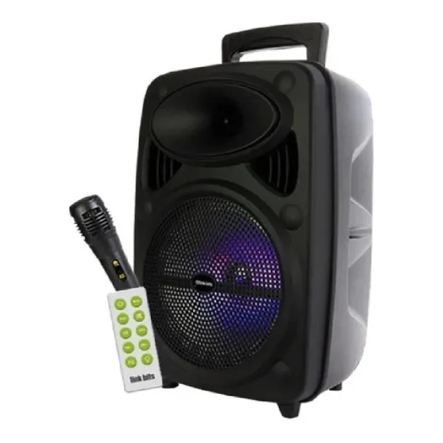 Bocina Control Y Microfono Bluetooth Portatil Fm 8 PuLG Tws