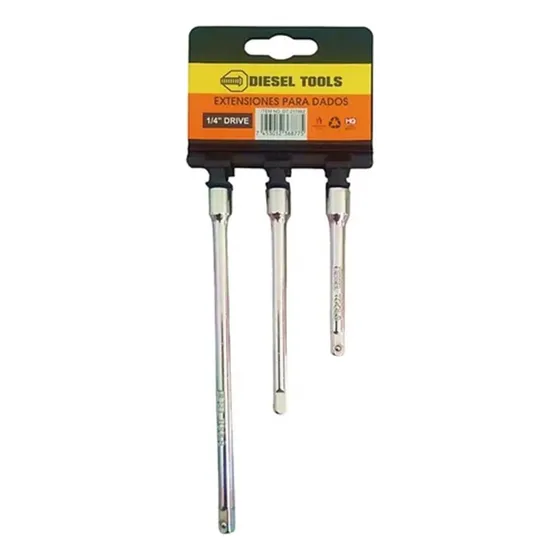 Juego Extensiones Para Rachet 3 Pzas Cuadrante 1/4