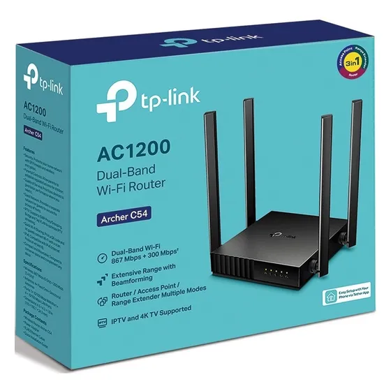 Router Tp-link Wifi Archer C50 Dual Band Ac1200 Fibra Óptica