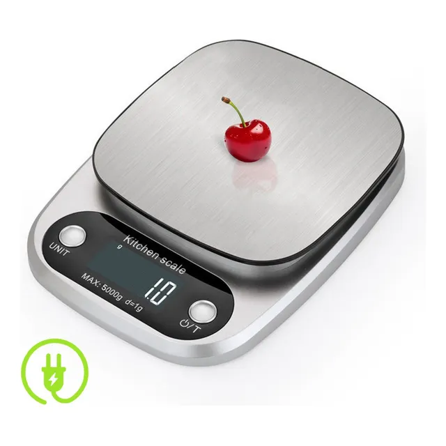 Digital Kitchen Scale 0-5kg/10kg, Precision, Lcd, Usb