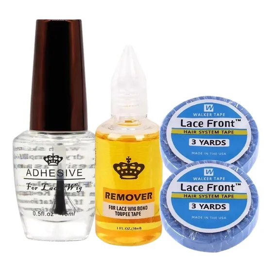 Pack Extensiones Adhesivas  Removedor Cinta Azul Protesis