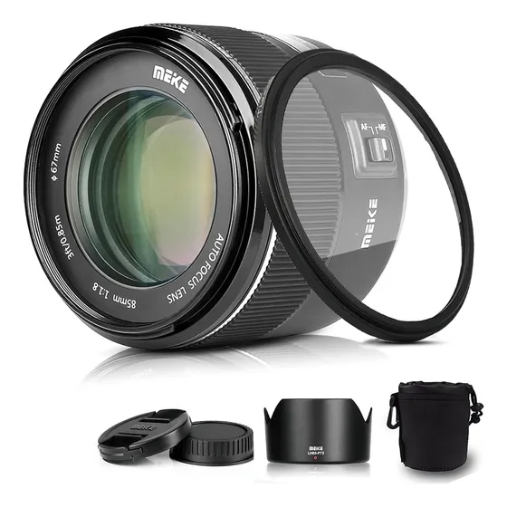 Lente Meike 85mm F1.8 Com Foco Automático E Montagem Sony E