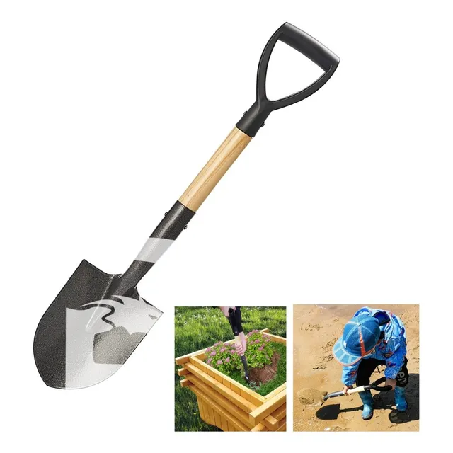 Pala Metalica De Construccion Mango Madera Reforzada Liviana