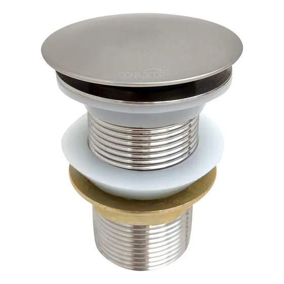 Valvula Click Escovada Ralo Pia Banheiro 1 1/4 Inox Fosco Cuba Lavatório Dona D.cor