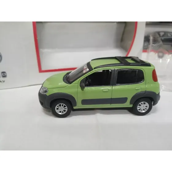 Miniatura Fiat Uno Way 1/43 Norev Verde Na Caixa #7230