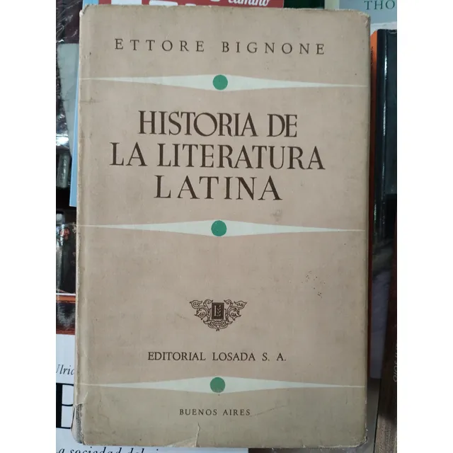 Historia De La Literatura Latina Ettore Bignone -rf Libros