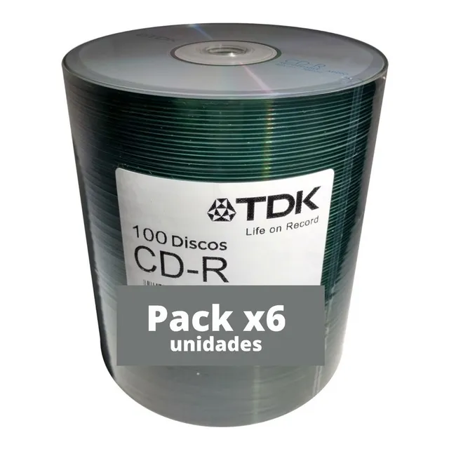 Pack X600 Unidades Cd-r Virgen Tdk 700mb 80min (6 Bulk X100)