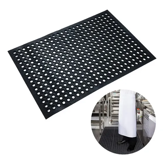 Tappeto Antiscivolo In Gomma Ergonomico Per Officina – Fascia 60x300 Cm, Isolante E Antistatico, Ideale Per Postazioni In Piedi (nero)