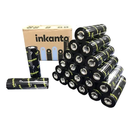 Cx 12 Ribbons Cera 110x74 Armor Inkanto Para Argox Zebra Elgin Impressora