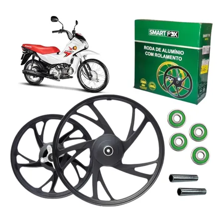 Roda De Liga Leve Tambor Pop 100/110 5 Pontas Pé De Galinha