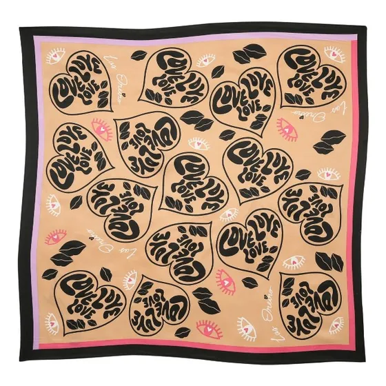 Pashmina De Mujer Las Oreiro Pañuelo De Seda Gatito 90x90cm 