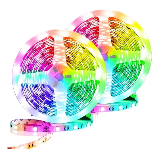 Tira Cinta Luces Led Rgb Bluetooth 10 Metros Total + conector