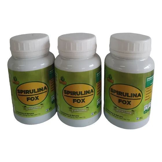 Spirulina Pura + 3 Frascos X 60 Comp. + Spirulina Fox