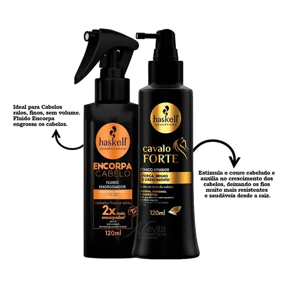 Haskell Cavalo Forte Tônico Capilar + Fluido Engrossa Cabelo