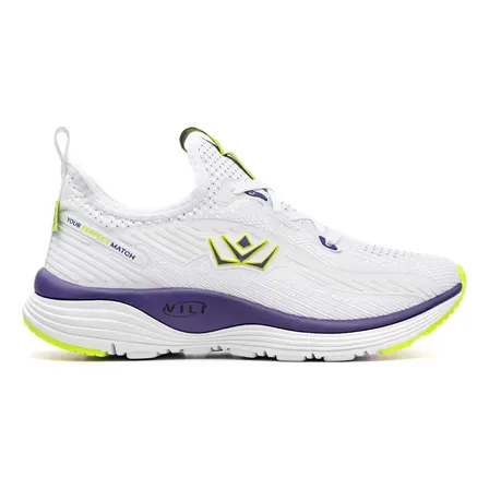 Tênis Vili All Journey Feminino Caminhada Academia Confortável Branco/uva 35 Br