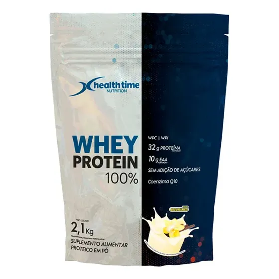 Whey Protein 100% 2,1kg Healthtime Imperdível Sabor Baunilha