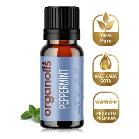 Óleo Essencial De Peppermint 15ml 100% Puro Organoils Gentix