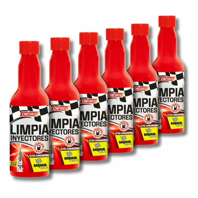 Pack 6 Botella De Limpia Inyectores Gasoil Bardahl X 250cc