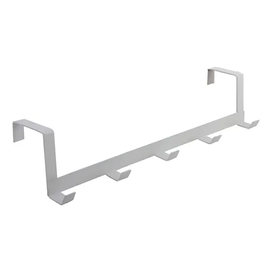 Perchero Para Puerta Acero Inox Gancho X5 Colgante 