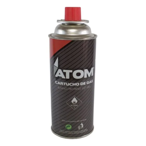 Cartucho De Gas Butano Cocinilla Soplete Encimera Atom 227gr