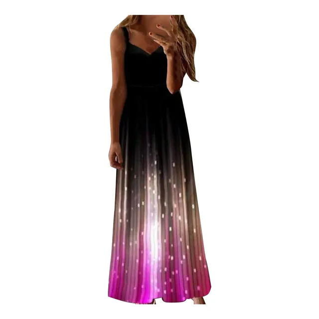 Aniywn Vestido Largo Casual Verano Para Mujer Tirante Floral