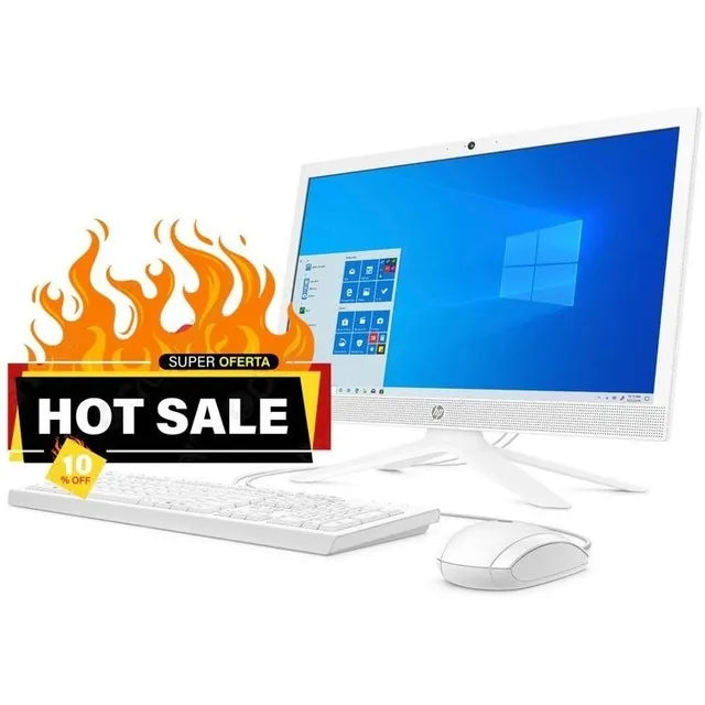 Computadora Hp All In One Blanca Celeron 8gb Ram 1tb 21 Pul