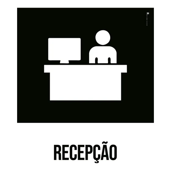 Placa Desenho - Recepção