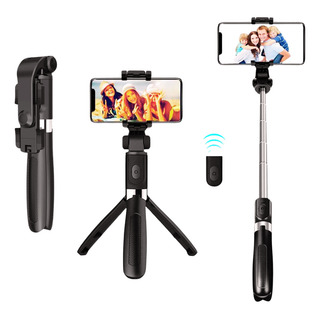 Tripé Celular Bastão Selfie Bluetooth Resistente Cor Preto Tripé Celular Bastão Selfie Bluetooth Resistente Cor Preto