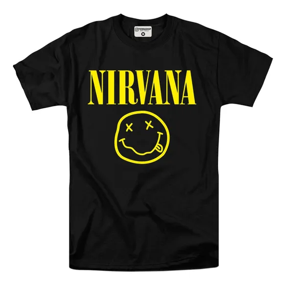 Franela Nirvana Banda Rock Manga Corta De Algodón Estampada