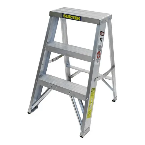 Taburete Tijera 2 Escalones Tt2 Surtek Color Gris