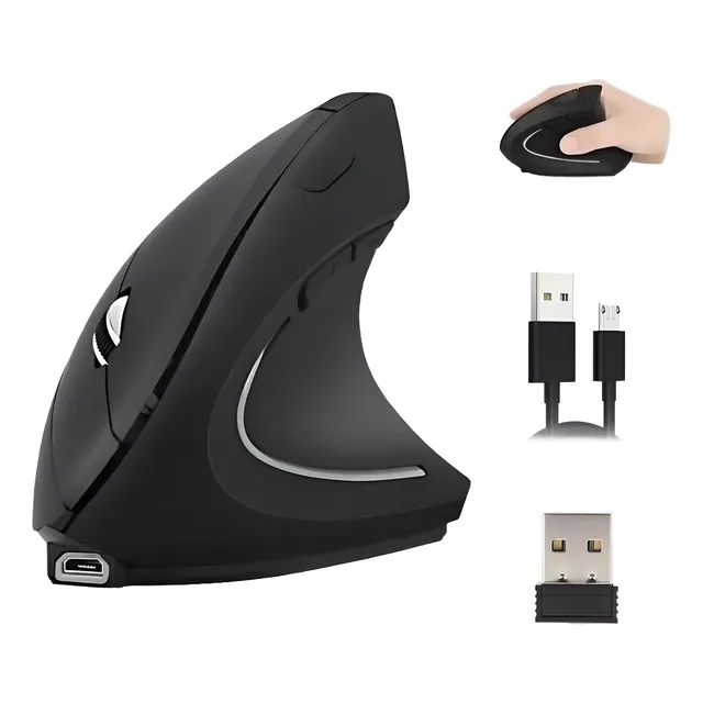 Mouse Vertical Inalámbrico Ergonómico Carga Usb