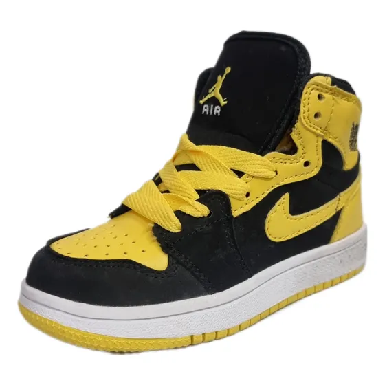 Zapato Nike Air Jordan Retro 1 Amarilla Infantil 
