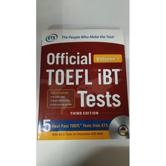 Livro Official Toelf Ibt Tests Volume 1 3° Edição Inglês Com Audio Dvd 16812
