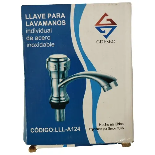 Llave Para Lavamanos Individual Acero Inoxidable (lll-a124)