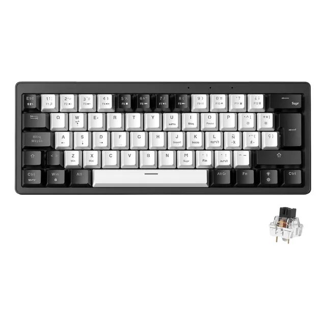 Teclado Mecánico Español Zifriend Ag61 Con 61 Teclas Usb-c