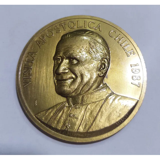 Medalla Visita Juan Pablo Ii A Chile