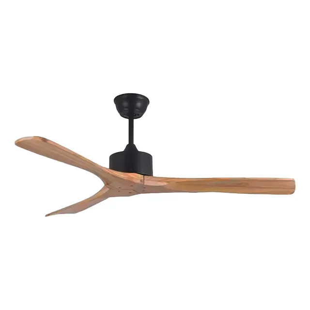 Ventilador Techo 3 Aspas Madera Control Remoto Diseño Deco