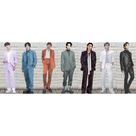 Figuras En Coroplast De  7 Integrantes De Bts A Tamaño Real