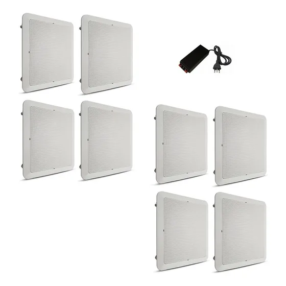 Kit Som Ambiente Bluetooth 8 Arandelas 55w Cada