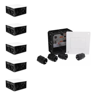 05 Cajas De Registro 10x10 Cm Poliflex Con Tapa 05 Cajas De Registro 10x10 Cm Poliflex Con Tapa