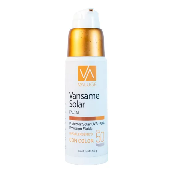 Vansame Protector Solar Facial Emulsion Con Color Fps 50+