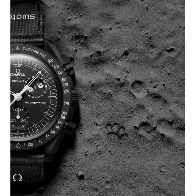 Reloj Swatch X Omega Original Moonswatch Snoopy Negro Bioce